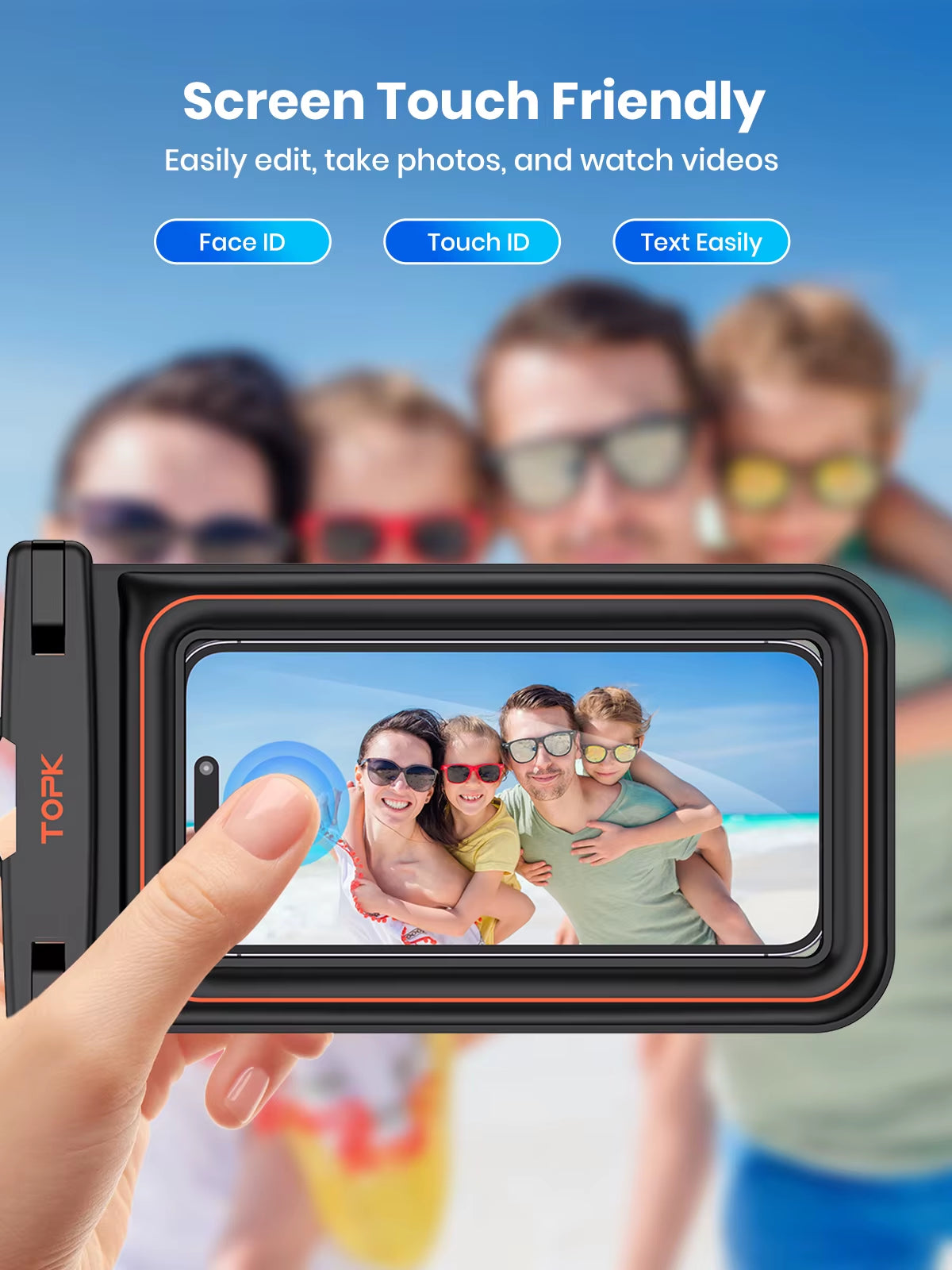 IPX8 Waterproof Phone Pouch – Travel, Beach & Shower Protection (Fits up to 7’’ Phones)