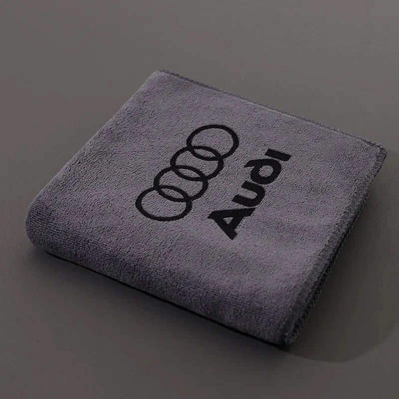 Branded Car Logo Towel – Super Absorbent, Scratch-Free Cleaning Cloth for Car & Home "