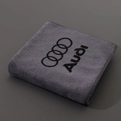 Branded Car Logo Towel – Super Absorbent, Scratch-Free Cleaning Cloth for Car & Home "