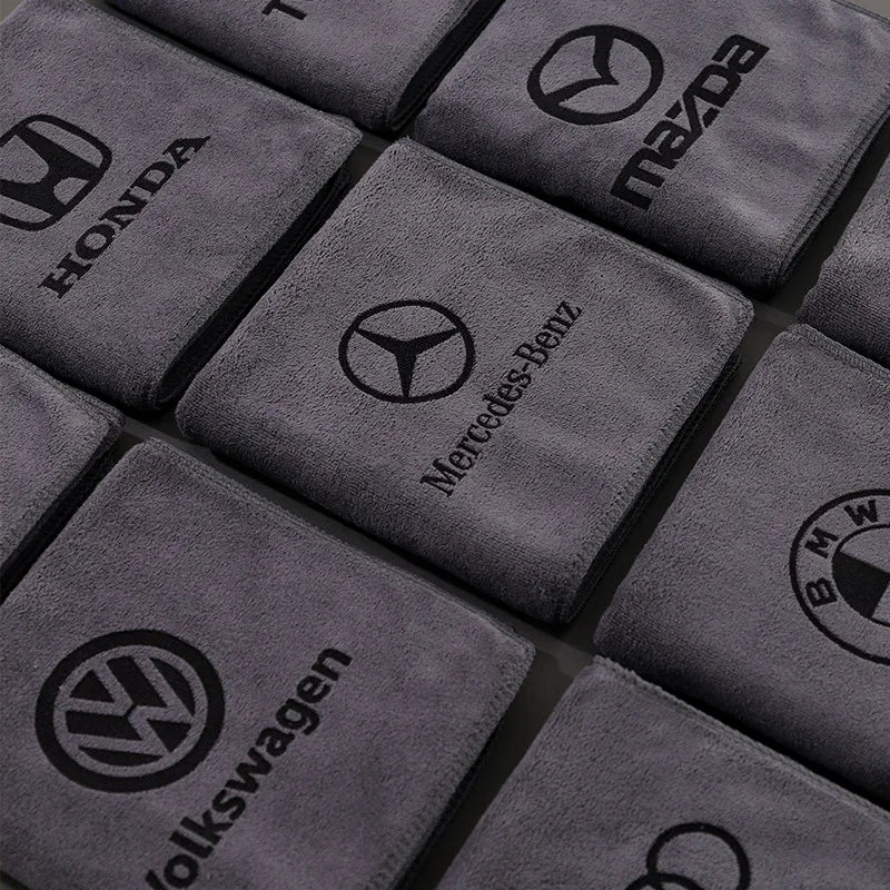 Branded Car Logo Towel – Super Absorbent, Scratch-Free Cleaning Cloth for Car & Home "