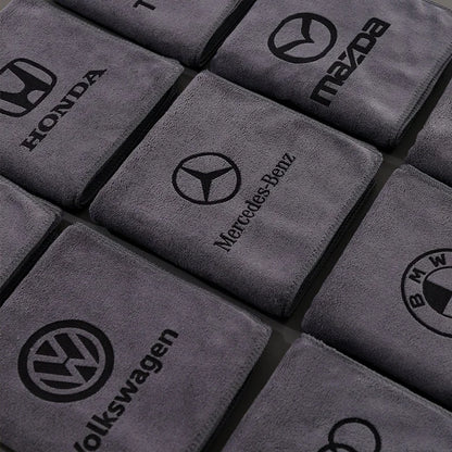 Branded Car Logo Towel – Super Absorbent, Scratch-Free Cleaning Cloth for Car & Home "