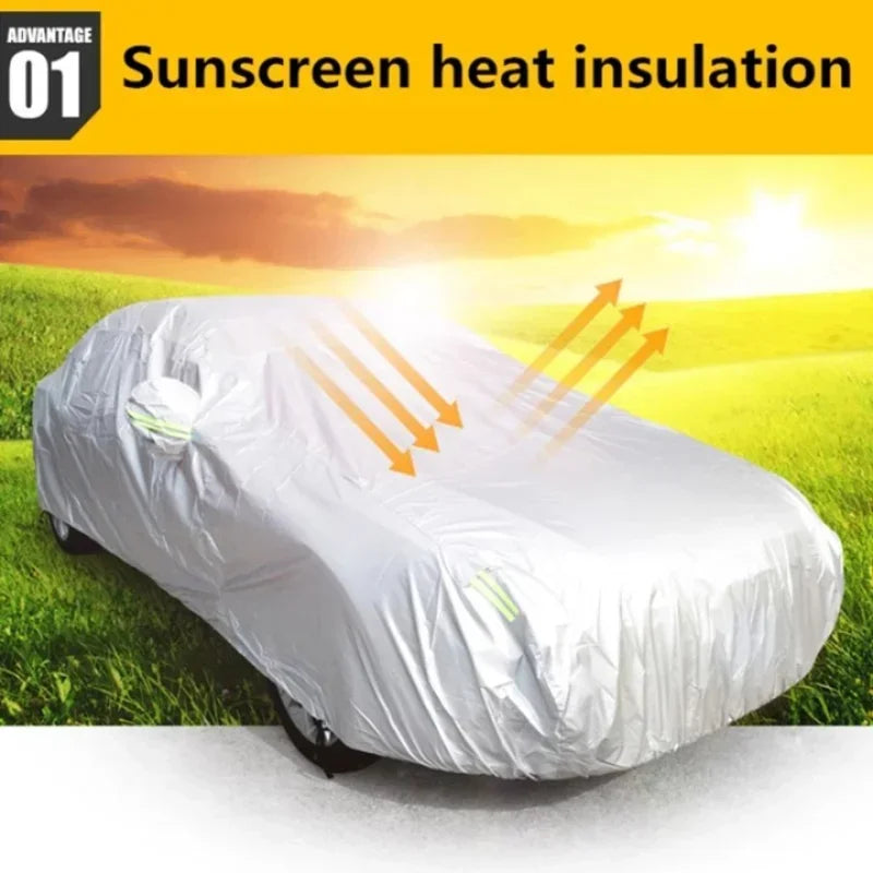 All-Weather Car Cover – UV, Dust & Snow Protection for Sedans, SUVs & Hatchbacks