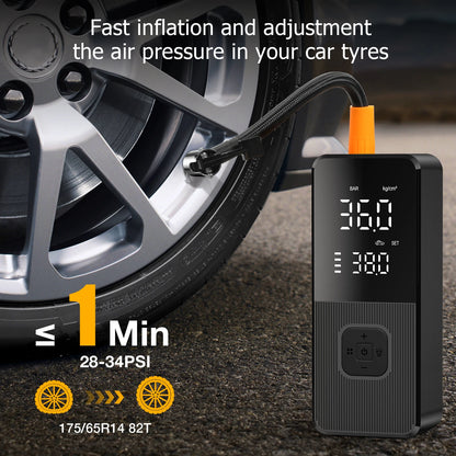 Wireless Electric Air Pump 150PSI / 10 Bar – Portable Tire Inflator for Car, Bike & Motorcycle 