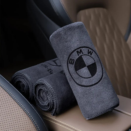 Branded Car Logo Towel – Super Absorbent, Scratch-Free Cleaning Cloth for Car & Home "