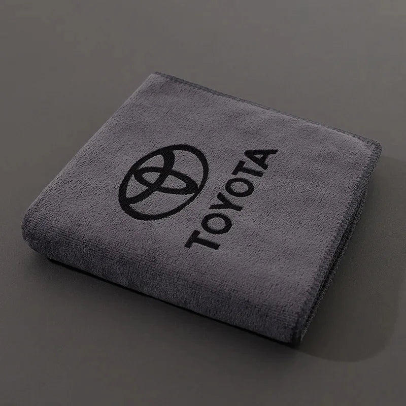 Branded Car Logo Towel – Super Absorbent, Scratch-Free Cleaning Cloth for Car & Home "