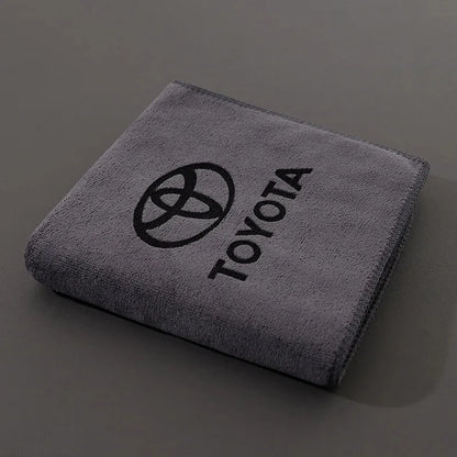 Branded Car Logo Towel – Super Absorbent, Scratch-Free Cleaning Cloth for Car & Home "